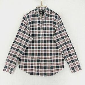 Banana Republic Camden Fit Black Red White Plaid Button Down Shirt P3522